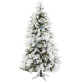 Flocked Snowy Pine Christmas Tree