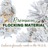 Flocked Snowy Pine Christmas Tree