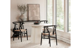 Ventana Dining Chair Black And Natural - Set Of Two