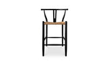Ventana Counter Stool Black and Natural