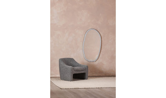 Foundry Oval Mirror White