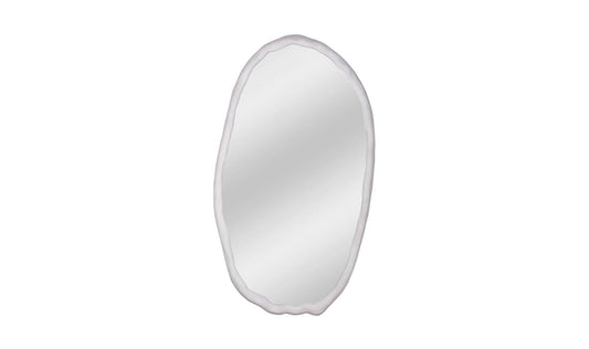 Foundry Oval Mirror White