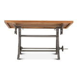 Industrial Loft 62" Adjustable Drafting Desk in Natural