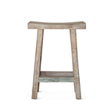 Ibiza 19" Counter Chair in Vintage Teal Reclaimed Wood