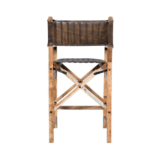 Leeds 23" Folding Bar Chair in Antique Whiskey