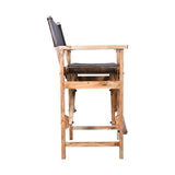 Leeds 23" Folding Bar Chair in Antique Whiskey