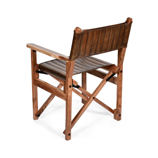 Leeds 23" Folding Dining Chair in Antique Whiskey