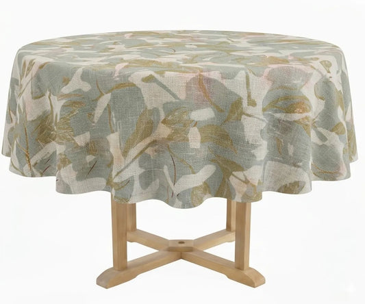 Floral Linen Tablecloth
