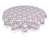 Pink Floral Tablecloth