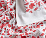 Red Floral Tablecloth