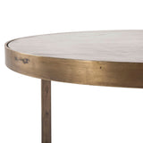 Michaelangelo 22" Nesting Side Tables with White Marble Top
