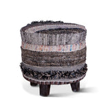 Marrakech 18" Accent Storage Stool in Moroccan Fluffy Black