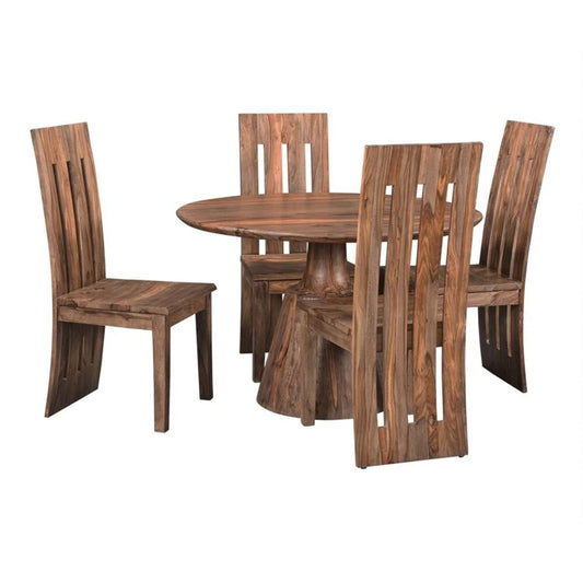 Miles 46" Round Dining in Brownstone