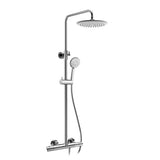 Heavy Rainfall Stainless Steel Shower Bar with Hand Sprayer in Matte Black