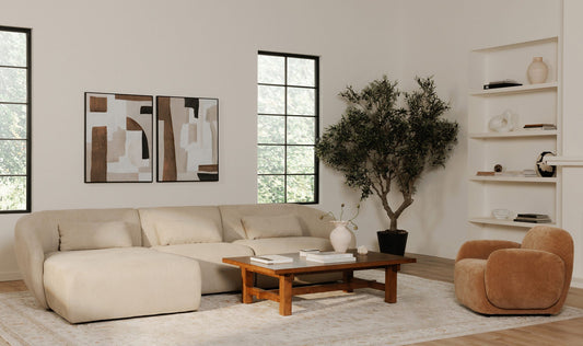 Amelia Left Arm Facing Chaise Warm White