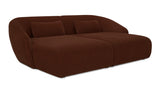 Amelia Double Chaise Modular Sectional Chestnut
