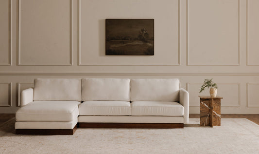 Vernon Left Sectional White