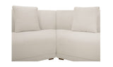 Fraser 3 Piece Modular Sectional with Slipper White
