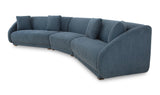 Fraser 3 Piece Modular Sectional with Slipper Deep Blue