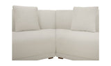 Fraser 3 Piece Modular Sectional with Wedge Slipper White