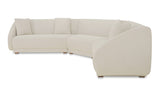 Fraser 3 Piece Modular Sectional with Wedge Slipper White