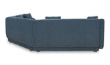 Fraser 3 Piece Modular Sectional with Wedge Slipper Deep Blue