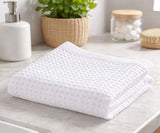 White Cotton Waffle Bath Towel