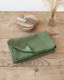 Forest green linen tablecloth