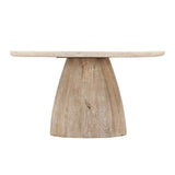 Palm Springs 36" Coffee Table with White Marble and Whitewash Modern Base
