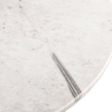 Palm Springs 48" Round Dining Table with White Marble and Silver Base