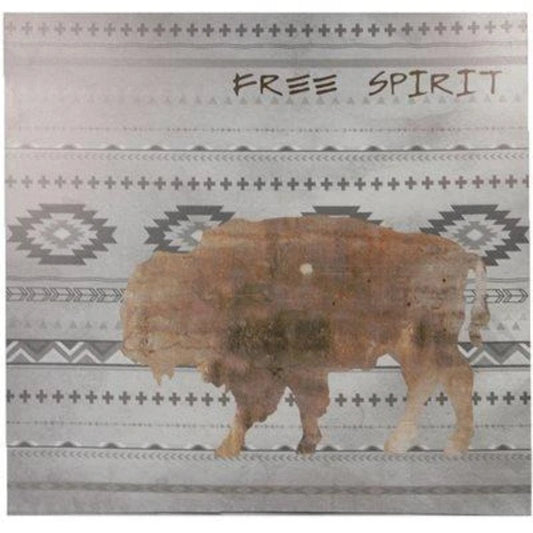 Free Spirit Aztec Buffalo Canvas Southwestern Wall Art, 4 MOQ