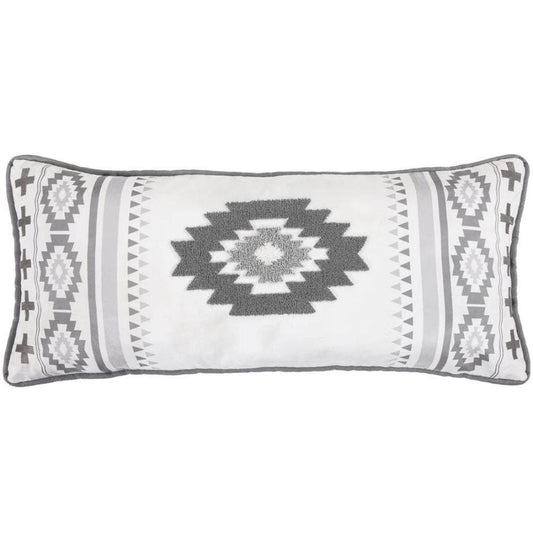 Free Spirit Crewel Embroidered Lumbar Pillow