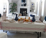 French Striped Tablecloth