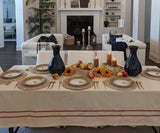 French Striped Tablecloth