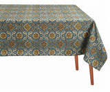 Green Block Print Tablecloth