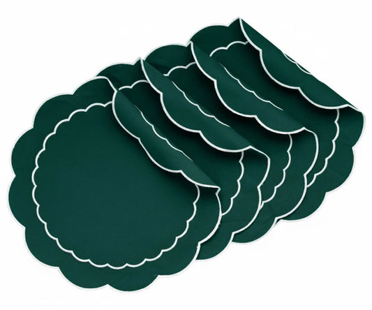 Green Round Placemats