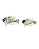 Rialto Green Glass Fish Set of 2