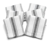 Black Dish Towels - Striped Cleaning Towels