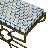 Taara 24" Side Table with Horn Inlay and Brass Base