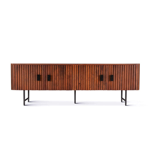 Verbania 67" Plasma Cabinet in Pecan Brown