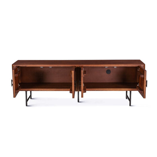 Verbania 67" Plasma Cabinet in Pecan Brown