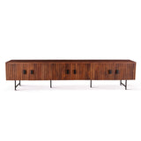 Verbania 98" Media Cabinet in Pecan Brown