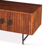 Verbania 98" Media Cabinet in Pecan Brown