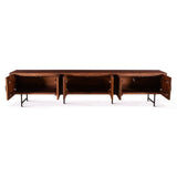 Verbania 98" Media Cabinet in Pecan Brown