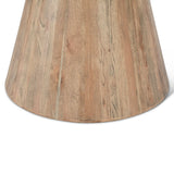 Vista 22" Side Table with White Travertine and Light Base