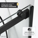 Stellar Series 45 to 48 in. x 76 in. Sliding Frameless Shower Door with Tsunami Guard Tempered Clear Glass