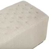 D'Orsay 59" Upholstered Bench in Beige Linen