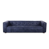 Milano 106" Sofa in Italian Blue Top Grain Leather