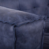 Milano 106" Sofa in Italian Blue Top Grain Leather