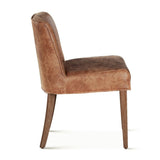 Buddy 20" Dining Chair in Tan Leather with Natural Legs